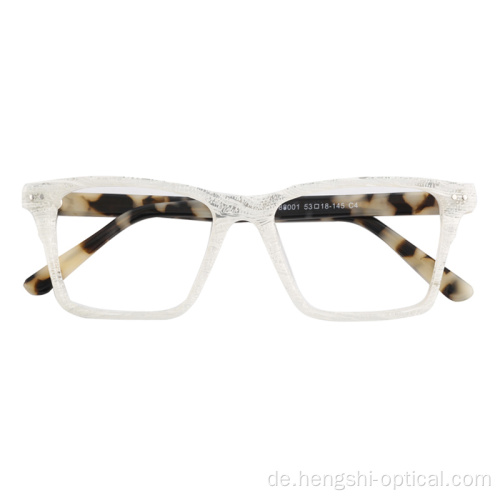 Modemenschen weiß moderne transparente Brille optischer Acetatrahmen für Mädchen
